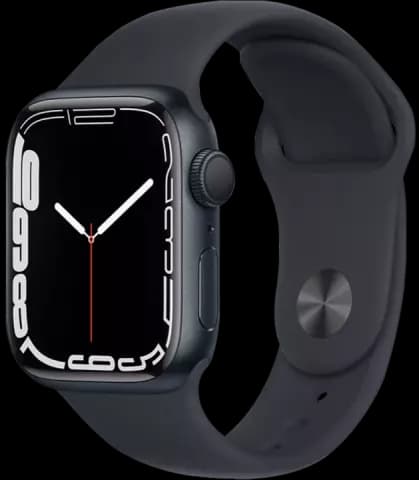 ساعت هوشمند اپل واچ سری 7 مدل 41MM Midnight Aluminum Case با بند اسپورت مشکی