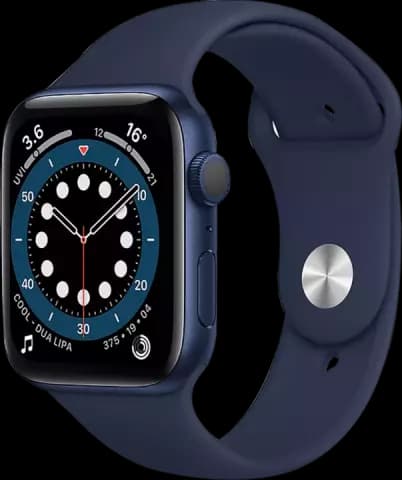 ساعت هوشمند اپل واچ سری 6 مدل 44MM BLUE ALUMINUM CASE با بند اسپورت سورمه ای