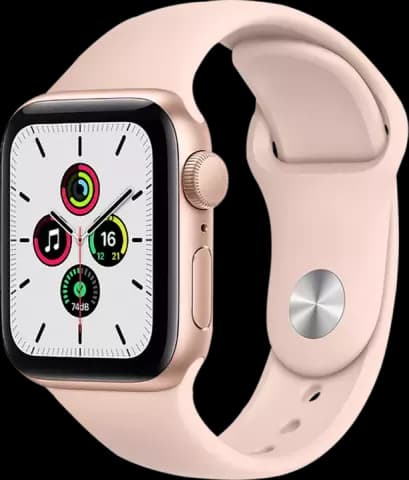 ساعت هوشمند اپل واچ SE مدل 40MM GOLD ALUMINUM CASE با بند اسپورت صورتی