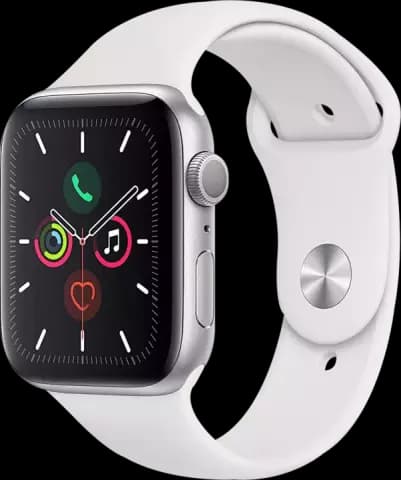 ساعت هوشمند APPLE SERIES 5 مدل 40MM SILVER ALUMINUM CASE با بند اسپورت سفید