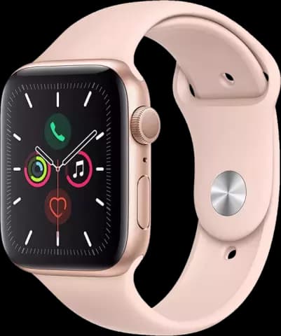 ساعت هوشمند APPLE SERIES 5 مدل 40MM GOLD ALUMINUM CASE با بند اسپورت صورتی