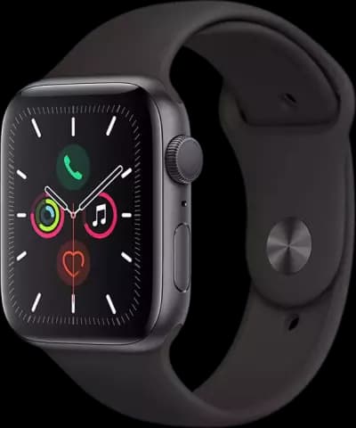 ساعت هوشمند APPLE SERIES 5 مدل 44MM SPACE GRAY ALUMINUM CASE با بند اسپورت مشکی