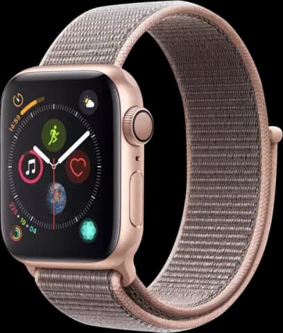 ساعت هوشمند APPLE SERIES 4 مدل 40MM Gold Aluminum Case با بند اسپورت لوپ صورتی