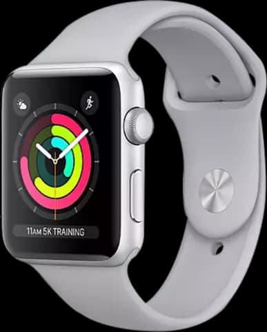ساعت هوشمند APPLE SERIES 3 مدل 42MM Silver Aluminum Case با بند اسپورت طوسی
