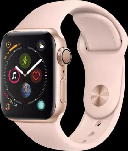 ساعت هوشمند APPLE SERIES 4 مدل 44MM Gold Aluminum Case با بند اسپورت صورتی