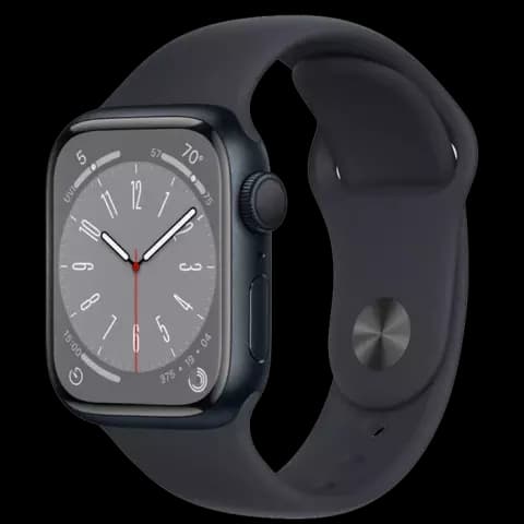 ساعت هوشمند اپل واچ سری 8 مدل 41MM M/L Midnight Aluminum Case با بند اسپورت مشکی