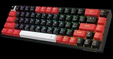 کیبورد بی سیم گیمینگ Redragon مدل Castor K631 RGB PRO BRW با سوییچ‌ قرمز