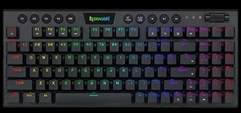 کیبورد بی سیم گیمینگ Redragon مدل Yi Pro K625P-KBS با سوییچ‌ آبی