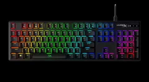 کیبورد سیمی گیمینگ HyperX مدل Alloy Origins با سوئیچ‌ قرمز