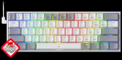 کیبورد سیمی Redragon مدل FIZZ K617-RGB با سوییچ قرمز