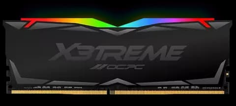 رم دسکتاپ (8GB*1) 8 گیگابایت OCPC مدل X3 RGB BLACK DDR4 3200MHz