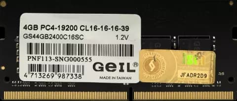 رم لپ تاپ 4 گیگابایت Geil مدل  GS44GB2400C16SC