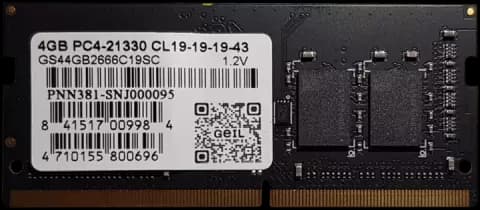 رم لپ تاپ 4گیگابایت مارک GEIL مدل GS44GB2666C19SC