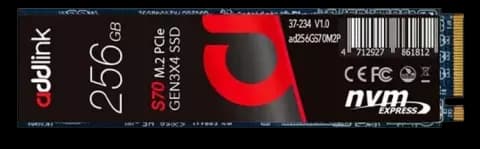 حافظه SSD اینترنال 256 گیگابایت Addlink مدل S70 Lite NVMe M.2