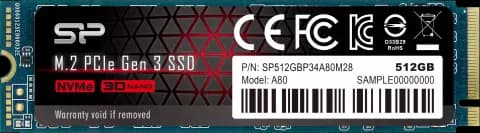 حافظه SSD اینترنال 512 گیگابایت Silicon Power مدل  P34A80 NVME M.2