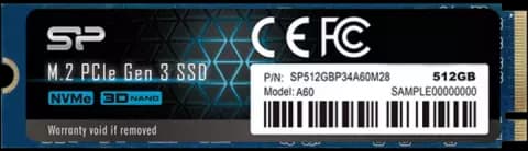 حافظه SSD اینترنال 512 گیگابایت Silicon Power مدل  P34A60 NVMe M.2