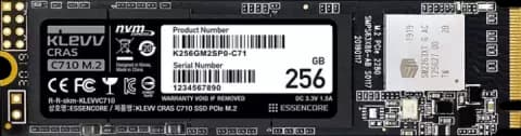 حافظه SSD اینترنال 256 گیگابایت KLEVV مدل CRAS C710 NVME M.2