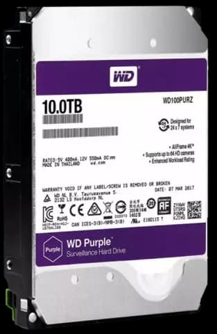 هارد اینترنال 10 ترابایت WD مدل PURPLE SURVEILLANCE WD101PURZ 