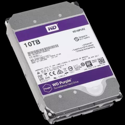 هارد اینترنال 10 ترابایت WD مدل PURPLE SURVEILLANCE WD101PURZ 