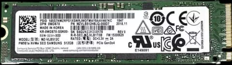 حافظه SSD اینترنال 512 گیگابایت Samsung مدل PM981A NVME M.2