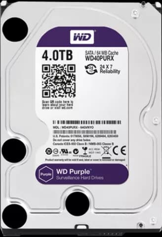 هارد اینترنال 4ترابایت WD مدل PURPLE SURVEILLANCE WD40PURX