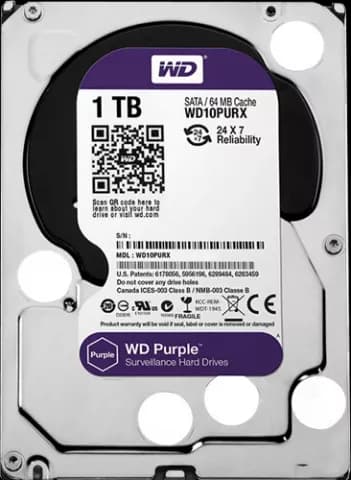 هارد اینترنال 1 ترابایت WD مدل PURPLE SURVEILLANCE WD10PURX