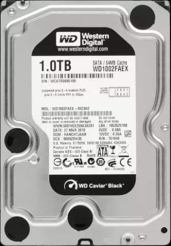 هارد اینترنال 1ترابایت WD مدل Black WD1002FAEX