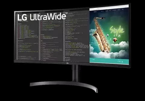 مانیتور گیمینگ منحنی 35 اینچ LG مدل 35WN75CN-B
