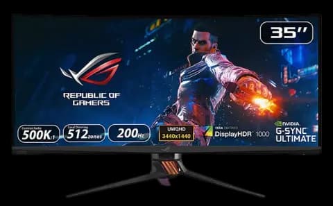 مانیتور گیمینگ منحنی 35 اینچ Asus مدل ROG SWIFT PG35VQ