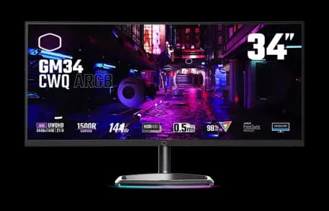 مانیتور گیمینگ منحنی 34 اینچ Cooler Master مدل GM34-CWQ ARGB