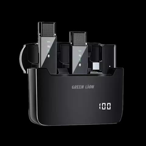 میکروفون یقه‌ای Green Lion مدل GN2IN1DDMTCBK
