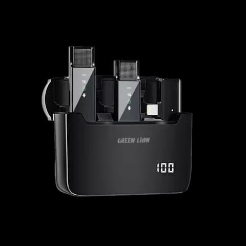 میکروفون یقه‌ای Green Lion مدل GN2IN1DDMLTBK