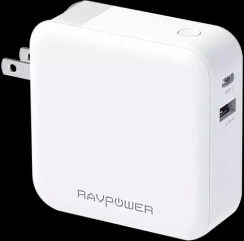 پاوربانک 5000 میلی آمپر ساعت و شارژر دیواری RAVPOWER مدل RP-PB101