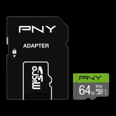 مموری کارت 64 گیگابایت PNY مدل Elite کلاس 10 استاندارد UHS-I U1 همراه با آداپتور