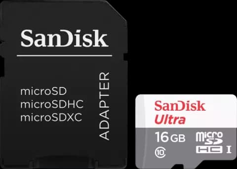 مموری کارت 16 گیگابایت Sandisk مدل ULTRA همراه با آداپتور