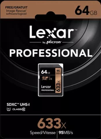 مموری کارت 64گیگابایت Lexar مدل PROFESSIONAL 633X
