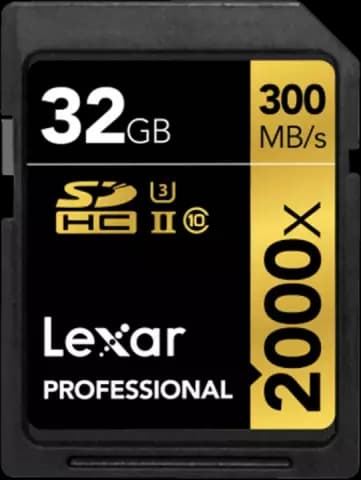 مموری کارت 32گیگابایت Lexar مدل PROFESSIONAL 2000X