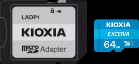 مموری کارت 64 گیگابایت KIOXIA مدل EXCERIA کلاس 10 استاندارد UHS-I U1 همراه با آداپتور