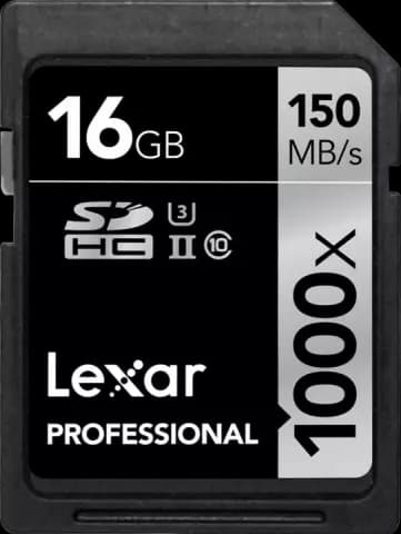 مموری کارت 16گیگابایت Lexar مدل PROFESSIONAL 1000X