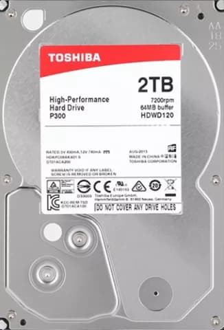 هارد اینترنال 2ترابایت Toshiba مدل P300 HDWD120