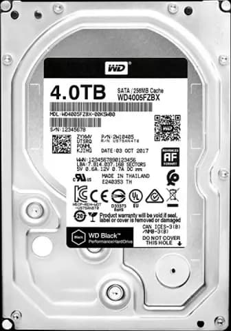 هارد اینترنال 4ترابایت WD مدل BLACK WD4005FZBX