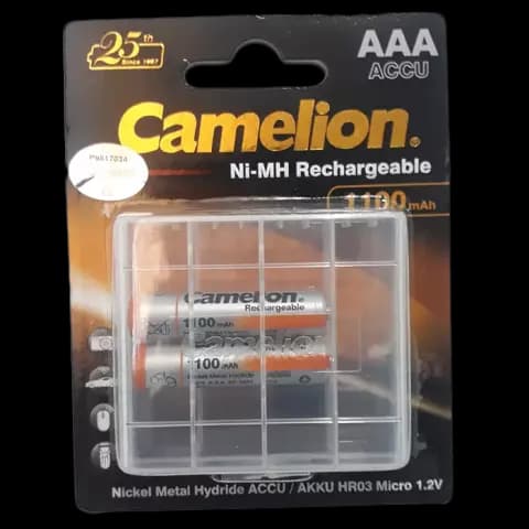 باتری نیم قلمی قابل شارژ CAMELION ظرفیت 1100 ميلی آمپر ساعت