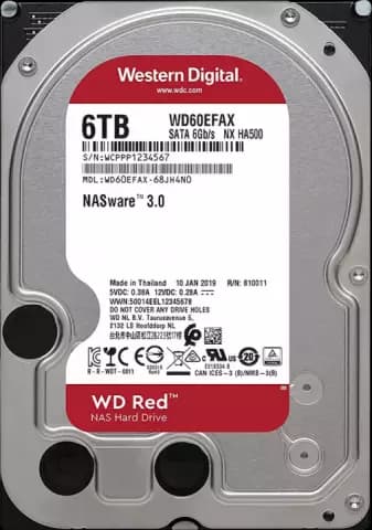 هارد اینترنال 6 ترابایت WD مدل RED WD60EFAX