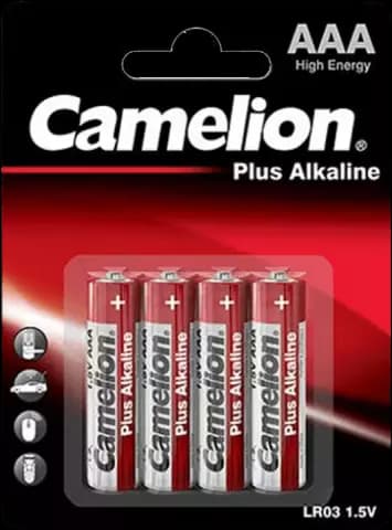 باتری نیم قلمی Camelion مدل PLUS ALKALINE LR03-BP4