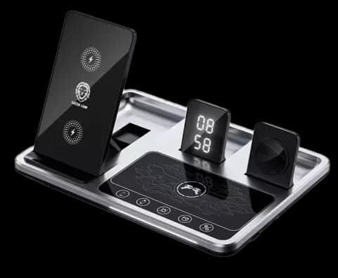 شارژر بیسیم 4IN1 گرین لاین مدل GN3IN1WCSBK
