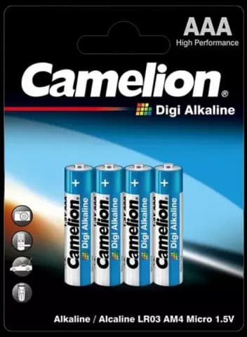 باتری نیم قلمی Camelion مدل LR03-BP4DG