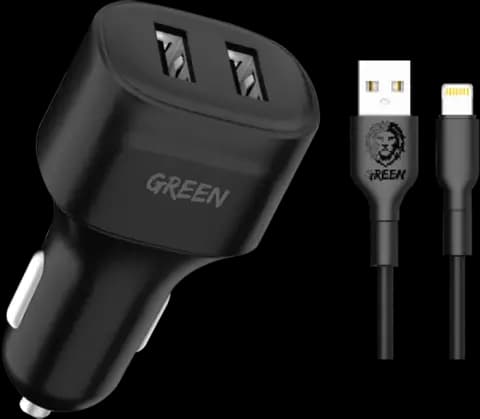 شارژر فندکی Green مدل GNCC24IP6BK به همراه کابل Lightning