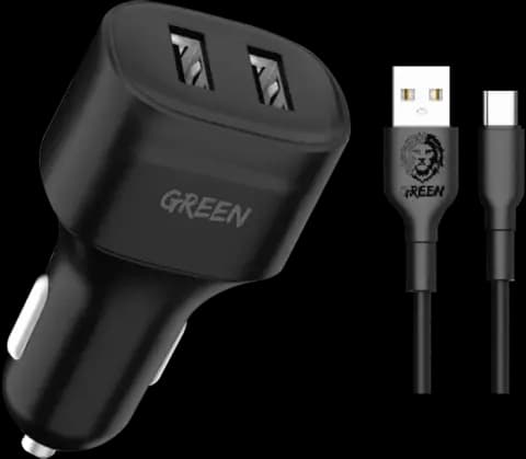 شارژر فندکی Green مدل GNCC24TYCBK به همراه کابل Type-C