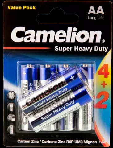 باتری قلمی Camelion مدل Super Heavy Duty 4+2R6PBS-BP