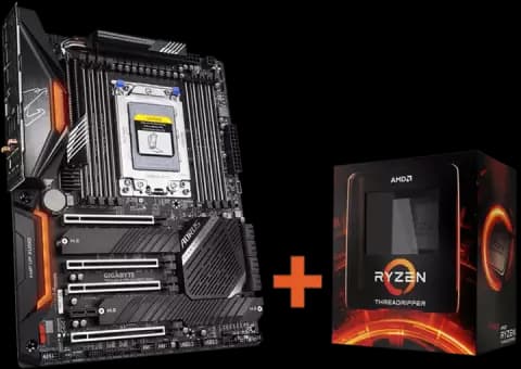 باندل مادربرد Gigabyte TRX40 AORUS Pro WiFi به همراه پردازنده AMD Ryzen Threadripper 3970X